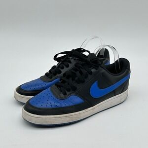 Nike Court Vision Low Black‎ Royal Blue Game Sneakers Shoes DM8681-001 Mens Sz 8
